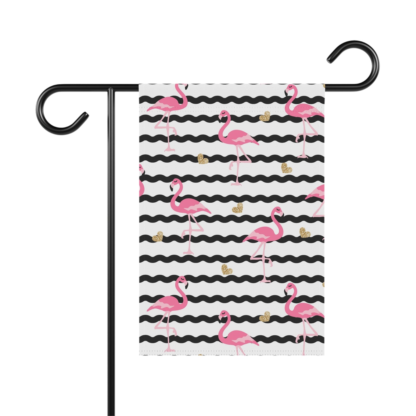 Flamingo Stripes Garden & House Banner