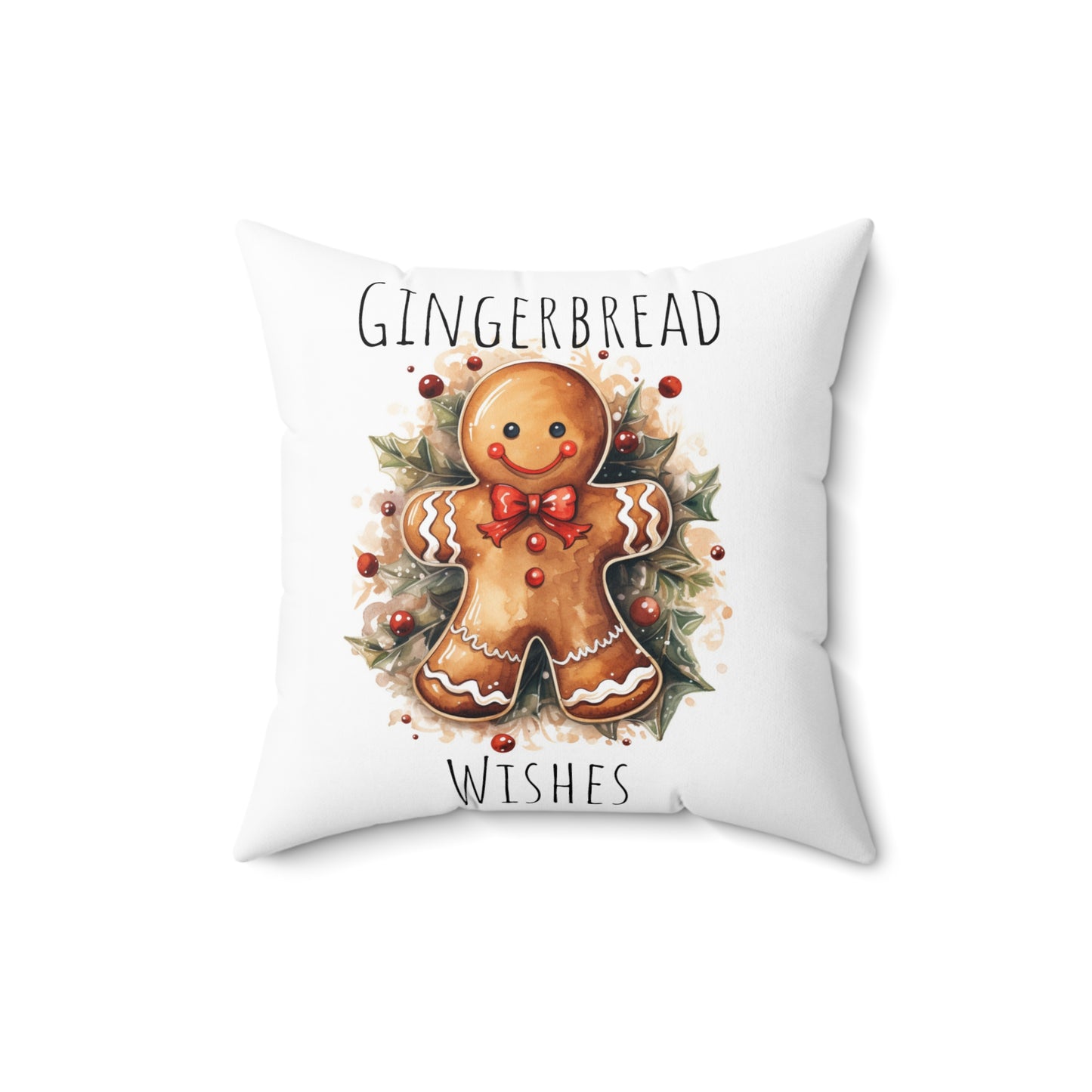 Christmas Spun Polyester Square Pillow