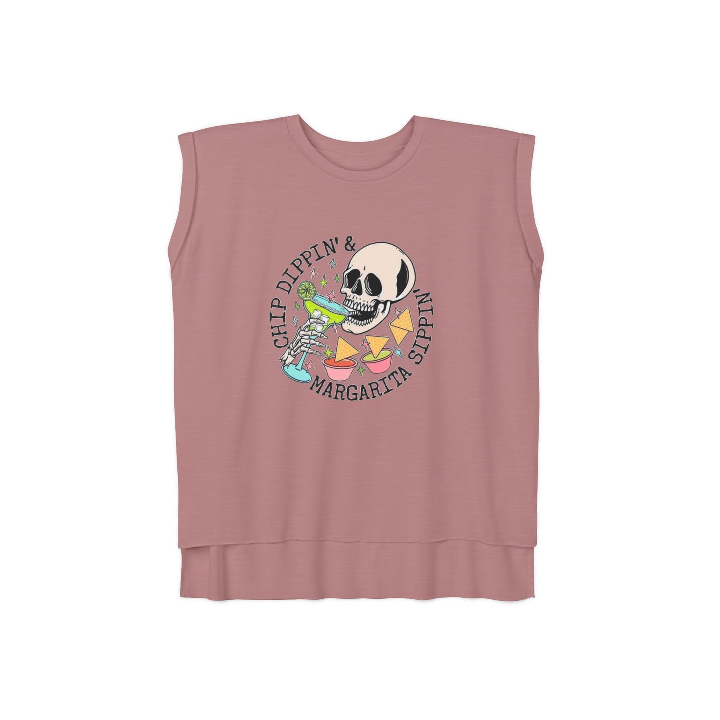 Women’s Cinco De Mayo Flowy Rolled Cuffs Muscle Tee