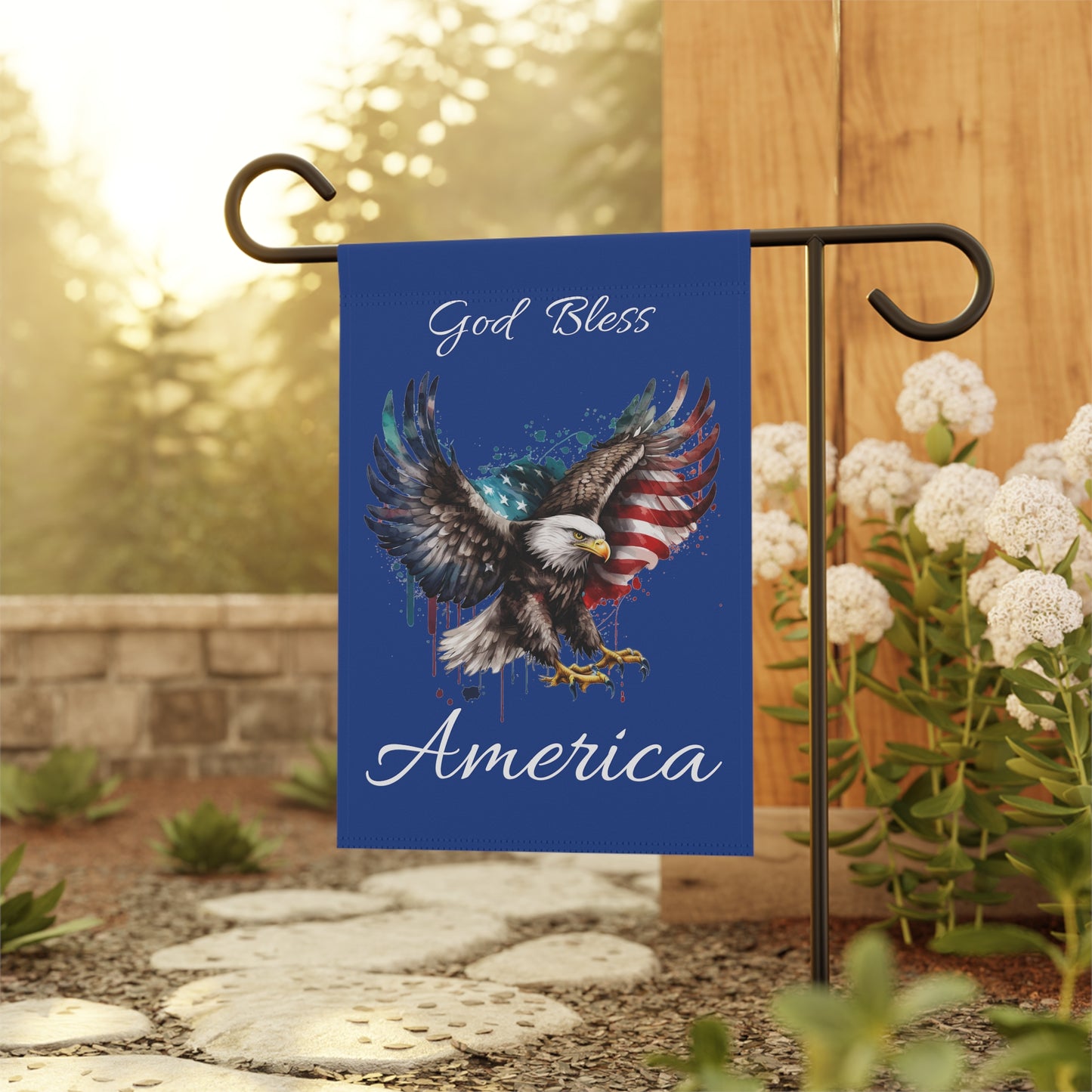 God Bless America Garden & House Banner