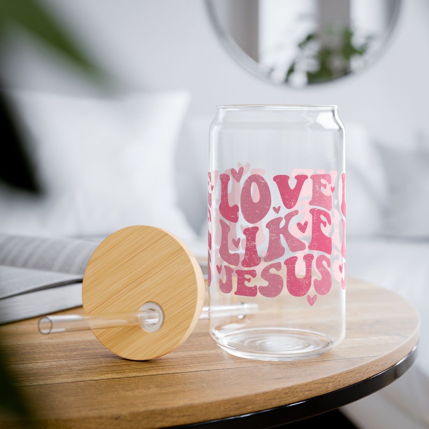 Love Like Jesus Sipper Glass, 16oz