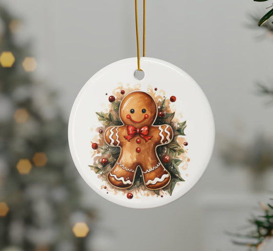 Gingerbread Ceramic Ornaments (1pc, 3pcs, 5pcs, 10pcs)