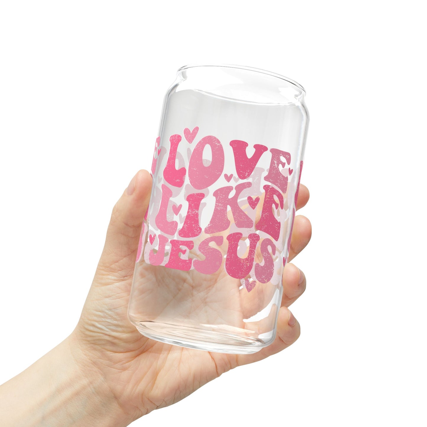 Love Like Jesus Sipper Glass, 16oz