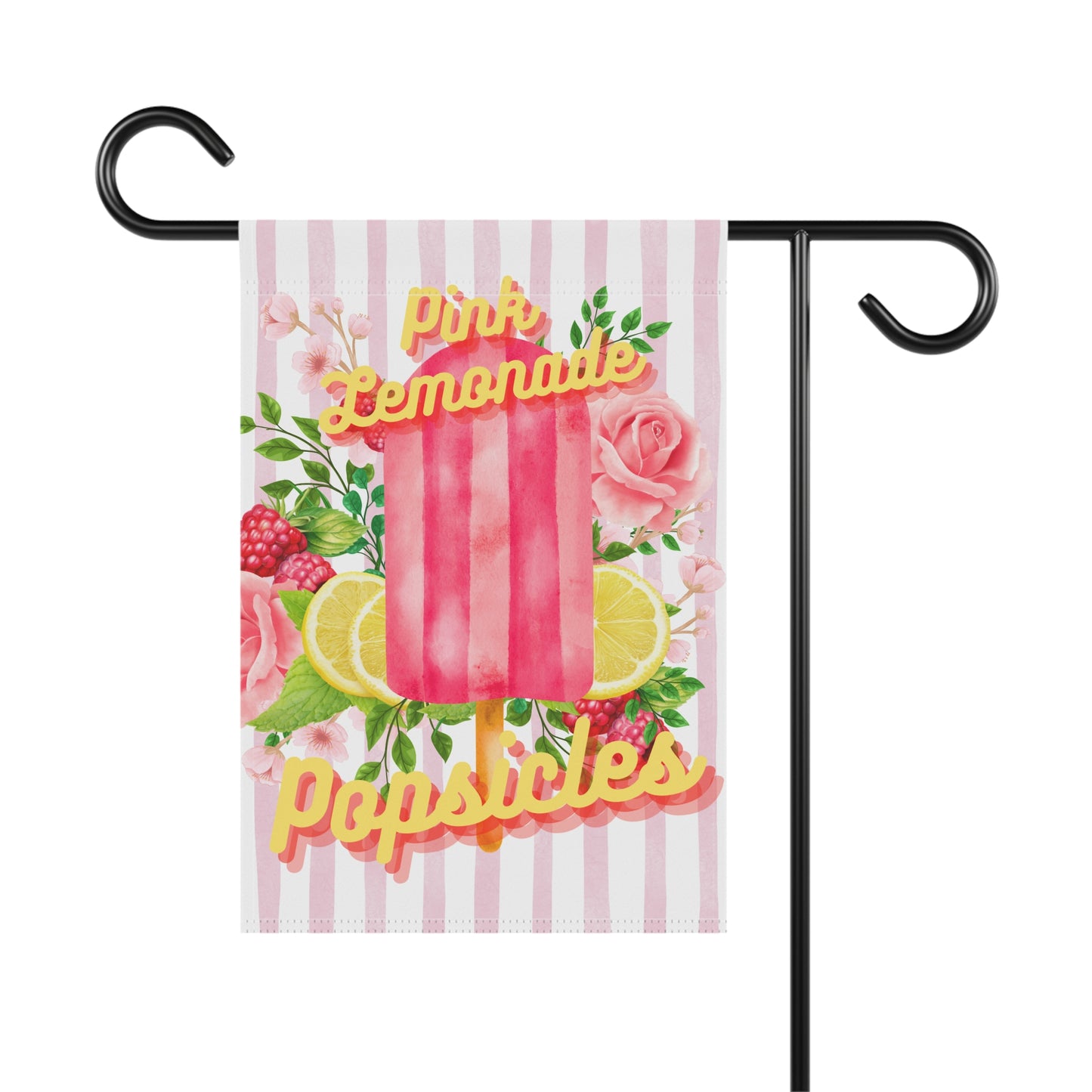 Pink Lemonade Popsicles Garden & House Banner