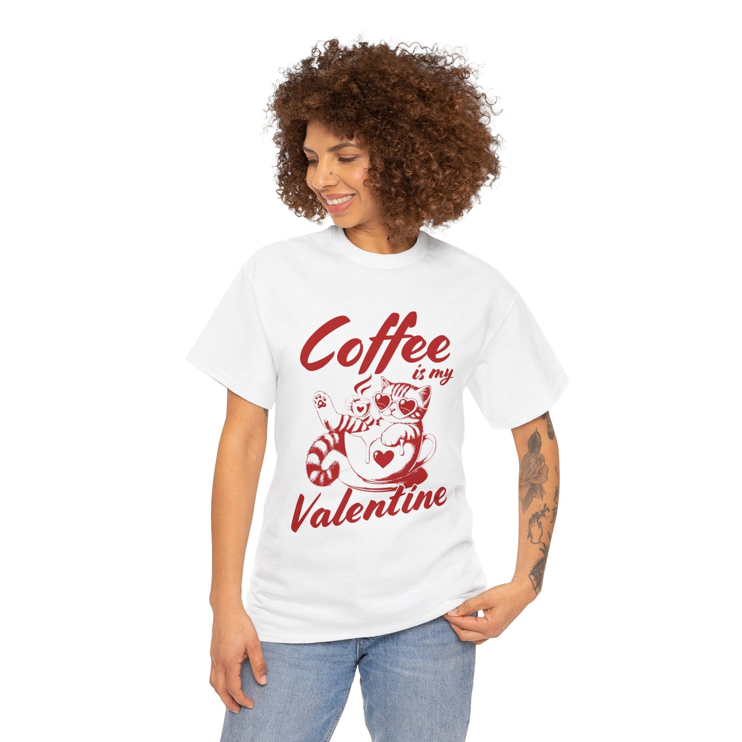 Coffee is my Valentine Unisex Heavy Cotton Tee