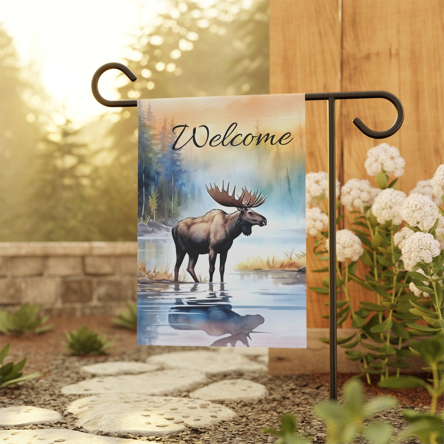 Welcome Moose Garden & House Banner