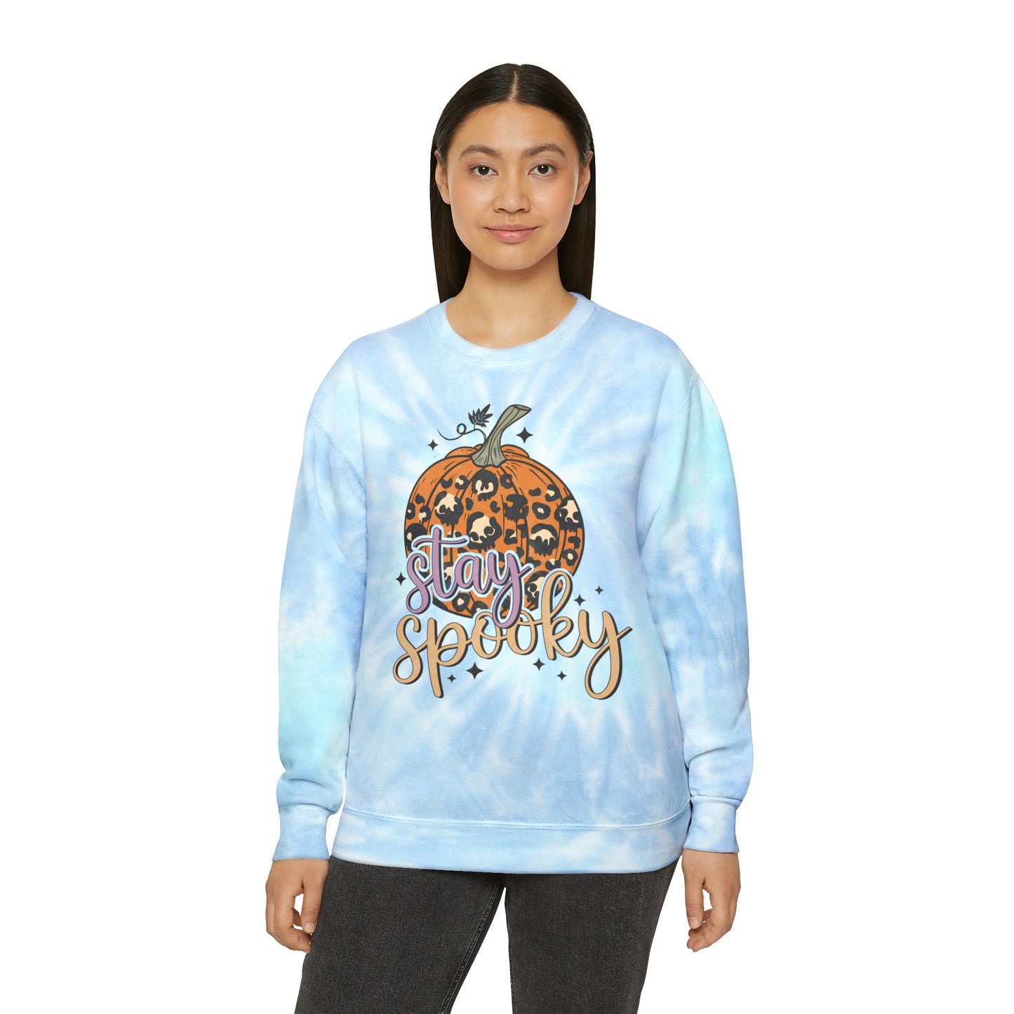 Unisex Tie-Dye Spooky Sweatshirt