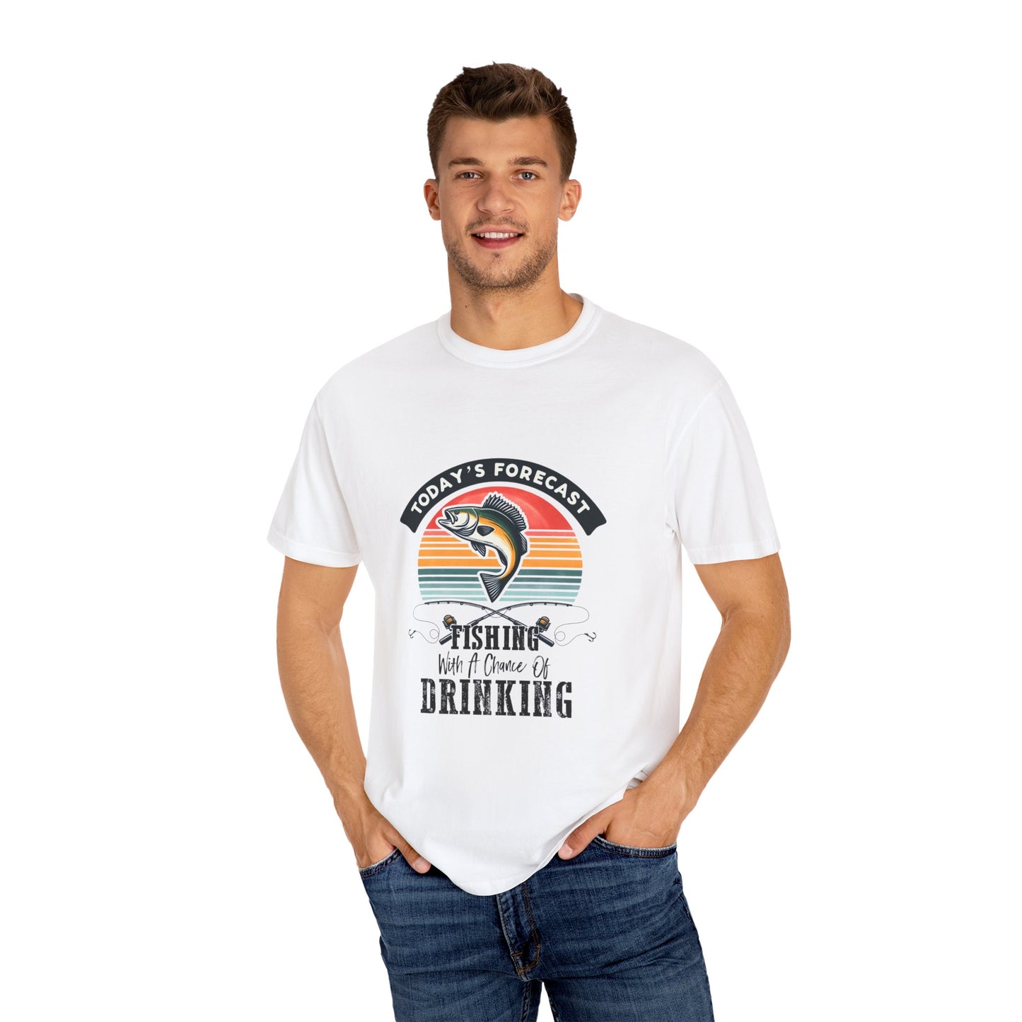 Fishing and drinking Unisex Garment-Dyed T-shirt