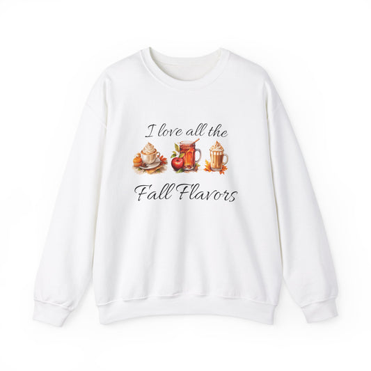 I Love All The Fall Flavors Unisex Heavy Blend™ Crewneck Sweatshirt