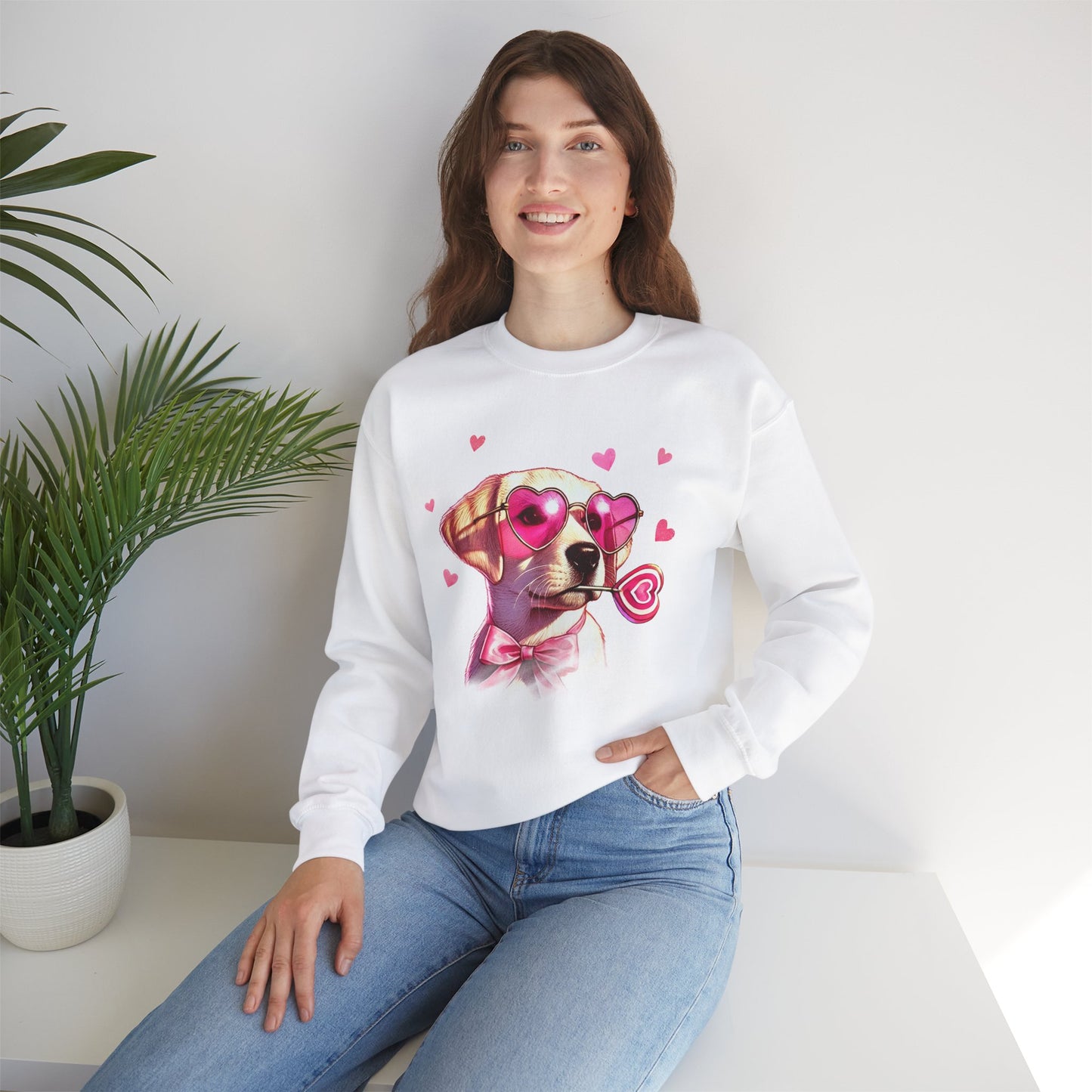 Lab Valentine's Day Unisex Heavy Blend™ Crewneck Sweatshirt