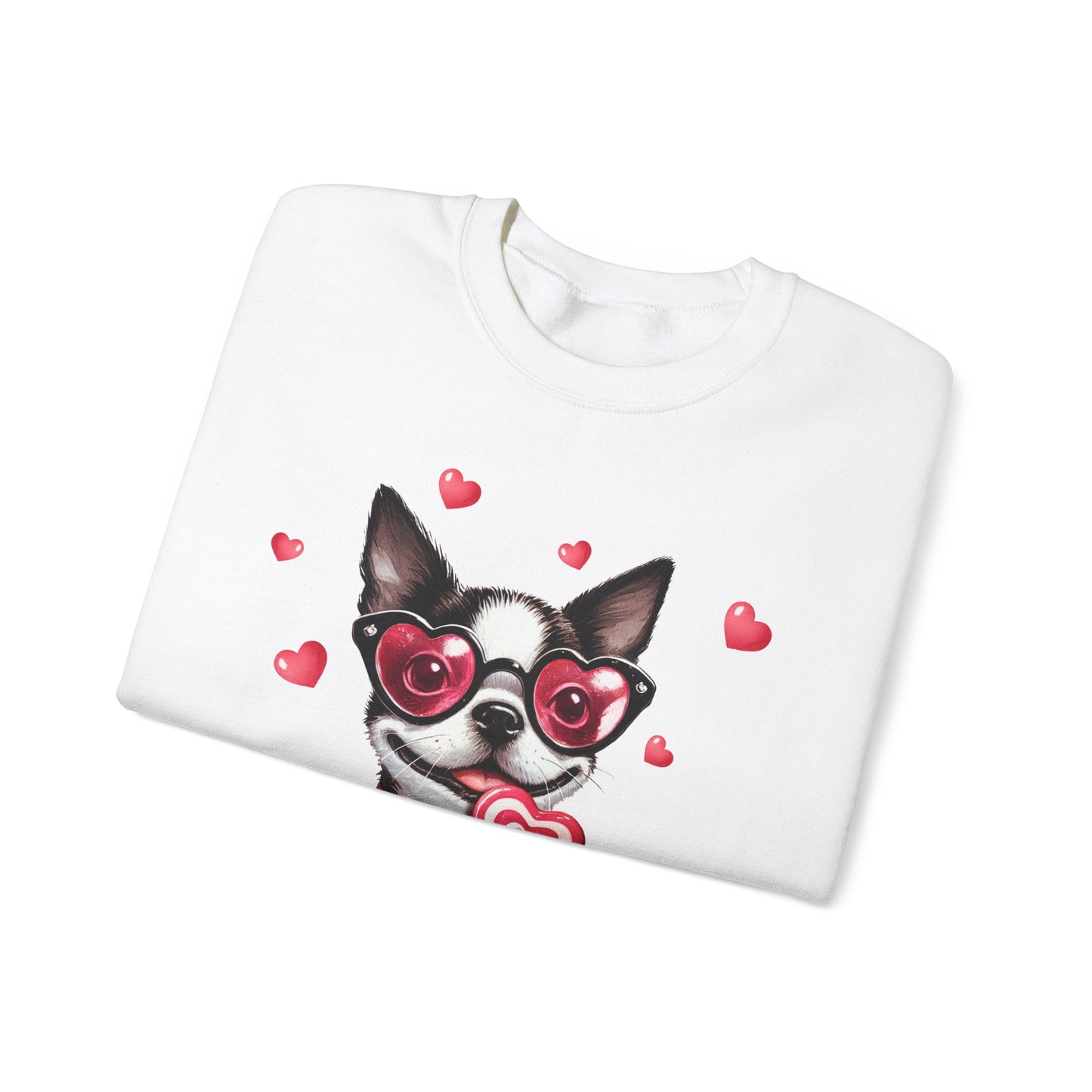 Boston Terrier Valentine's Day Unisex Heavy Blend™ Crewneck Sweatshirt