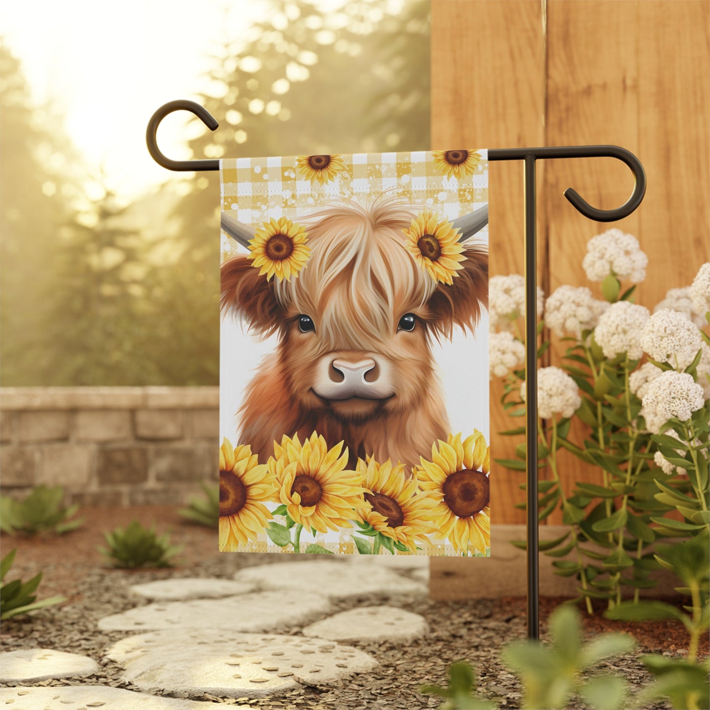 Highland Cow Baby Garden & House Banner