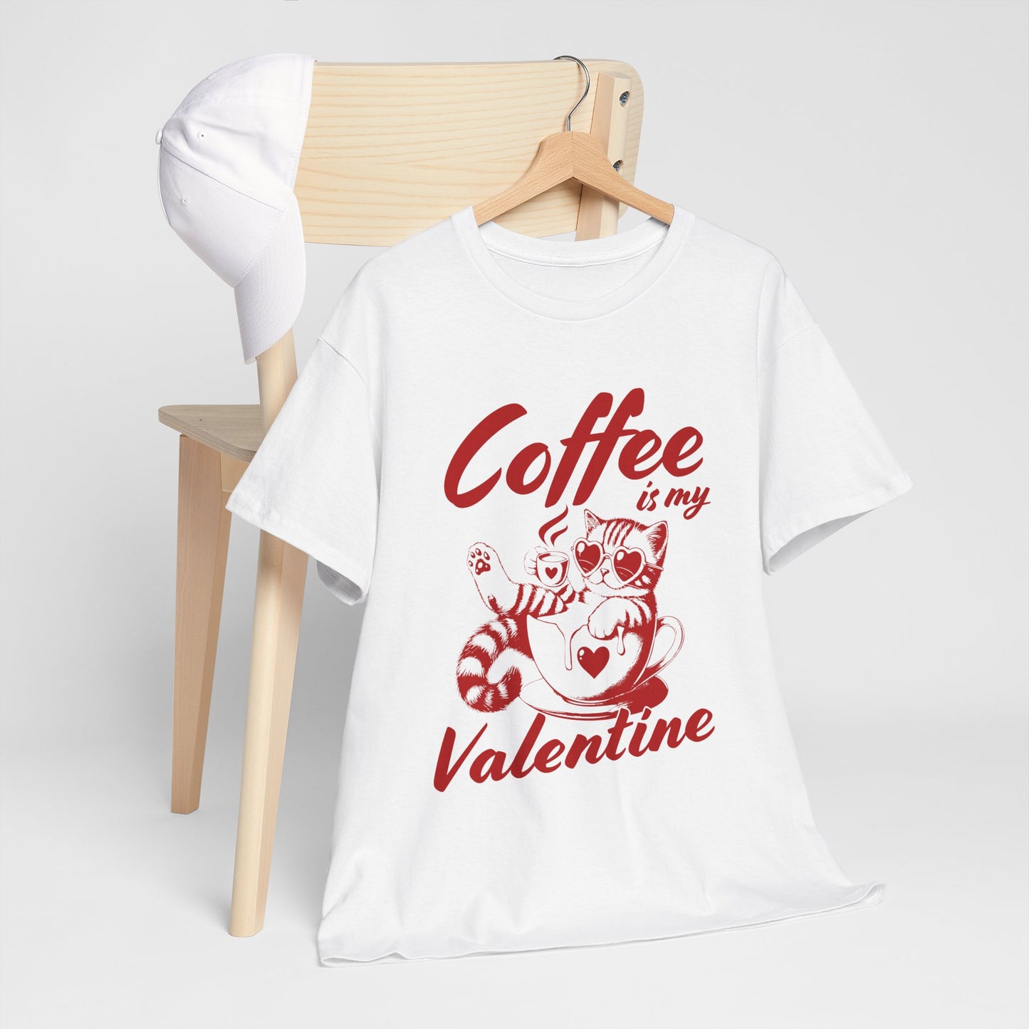 Coffee is my Valentine Unisex Heavy Cotton Tee