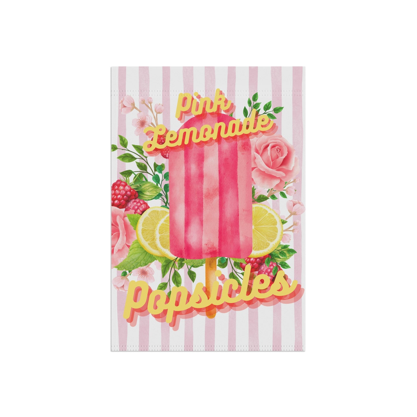 Pink Lemonade Popsicles Garden & House Banner