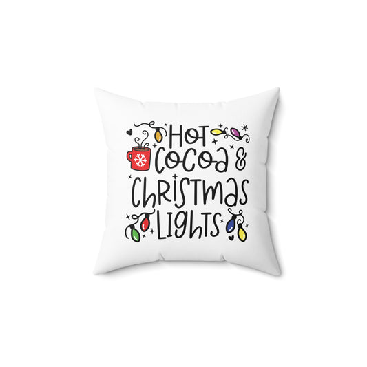 Christmas Spun Polyester Square Pillow