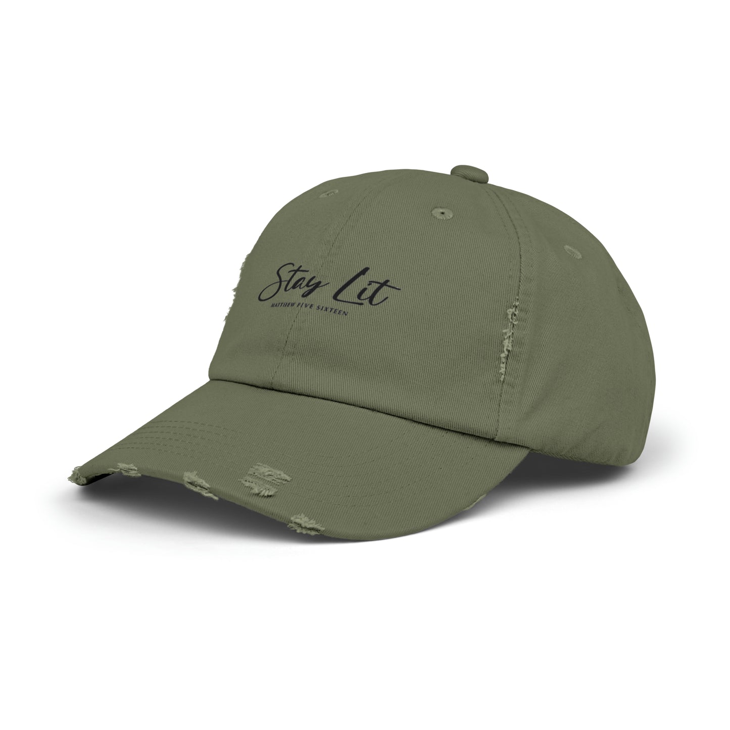 Stay Lit Unisex Distressed Cap