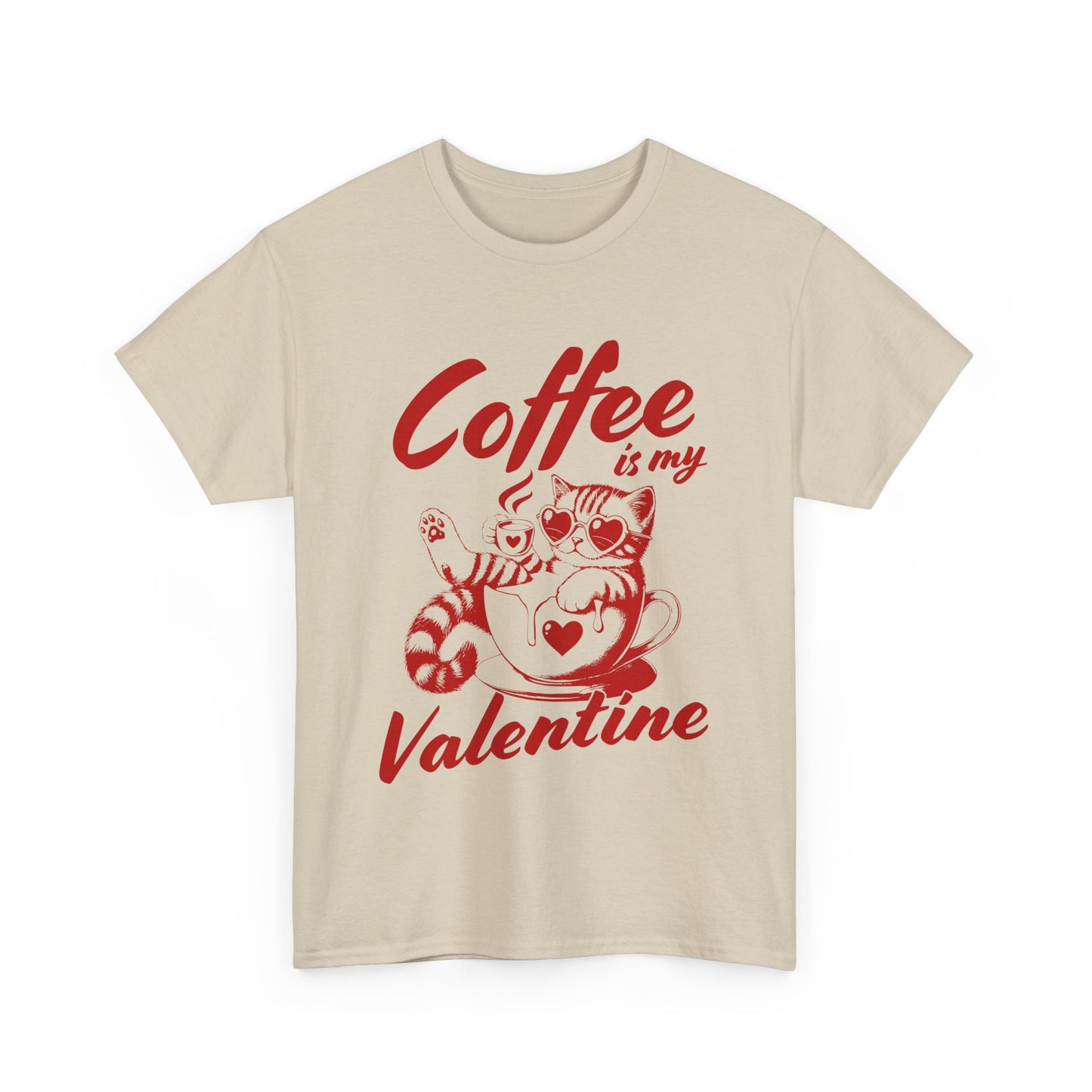 Coffee is my Valentine Unisex Heavy Cotton Tee