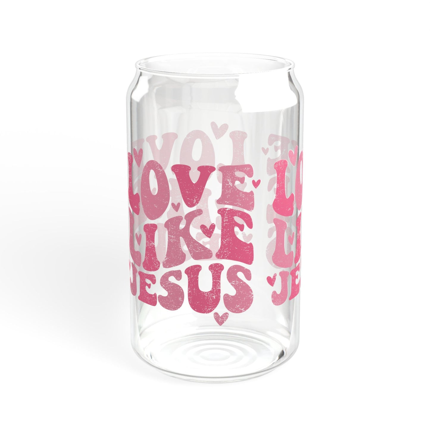 Love Like Jesus Sipper Glass, 16oz