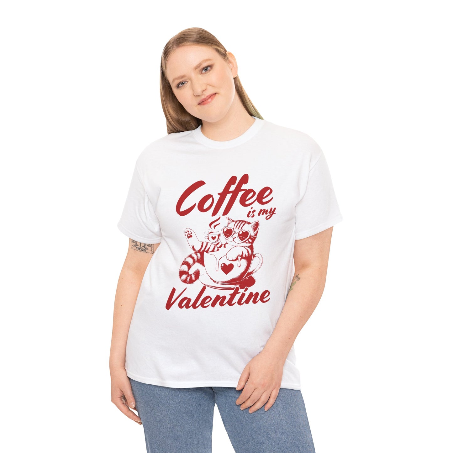 Coffee is my Valentine Unisex Heavy Cotton Tee