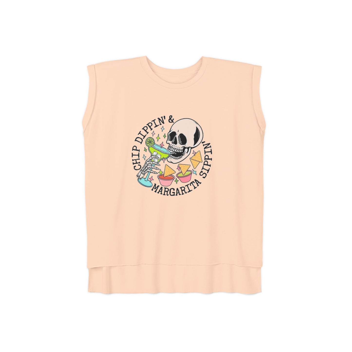 Women’s Cinco De Mayo Flowy Rolled Cuffs Muscle Tee