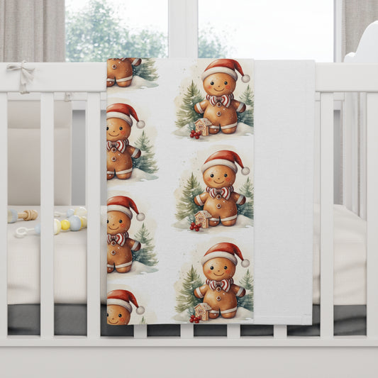 Gingerbread Soft Fleece Baby Blanket