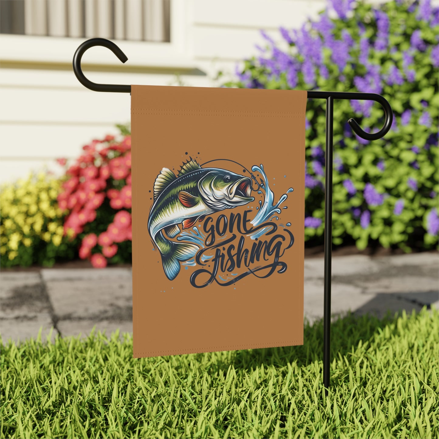Gone Fishing Garden & House Banner