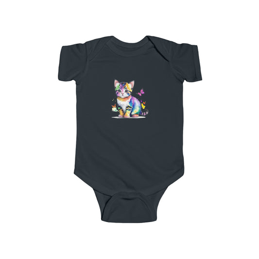 Watercolor Kitten Infant Fine Jersey Bodysuit