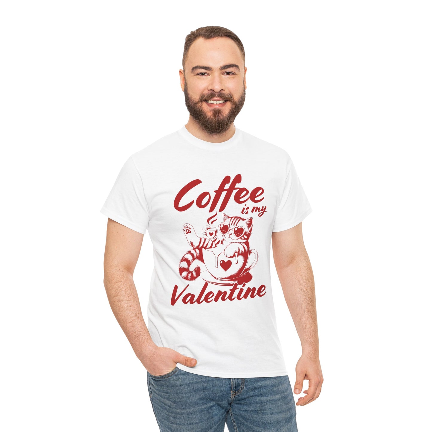 Coffee is my Valentine Unisex Heavy Cotton Tee