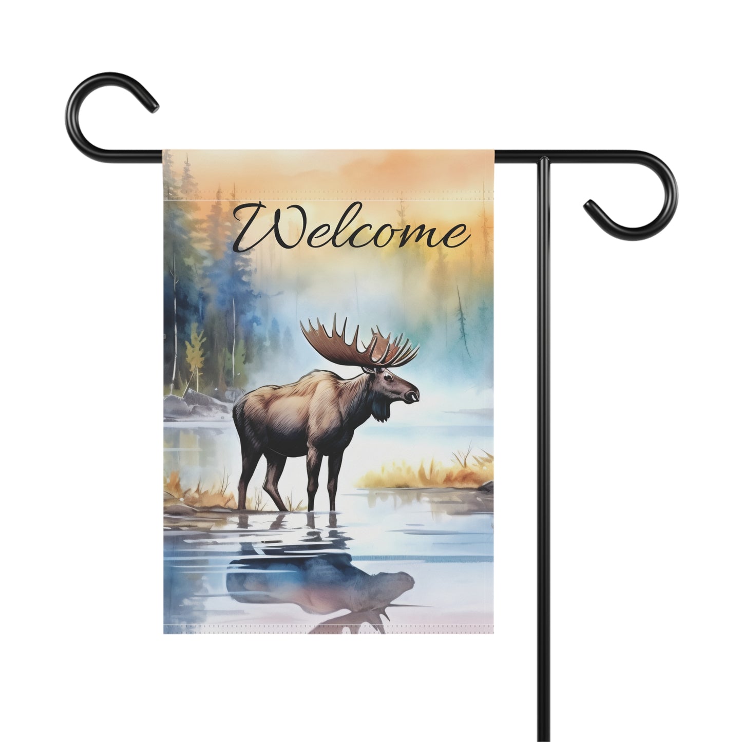 Welcome Moose Garden & House Banner