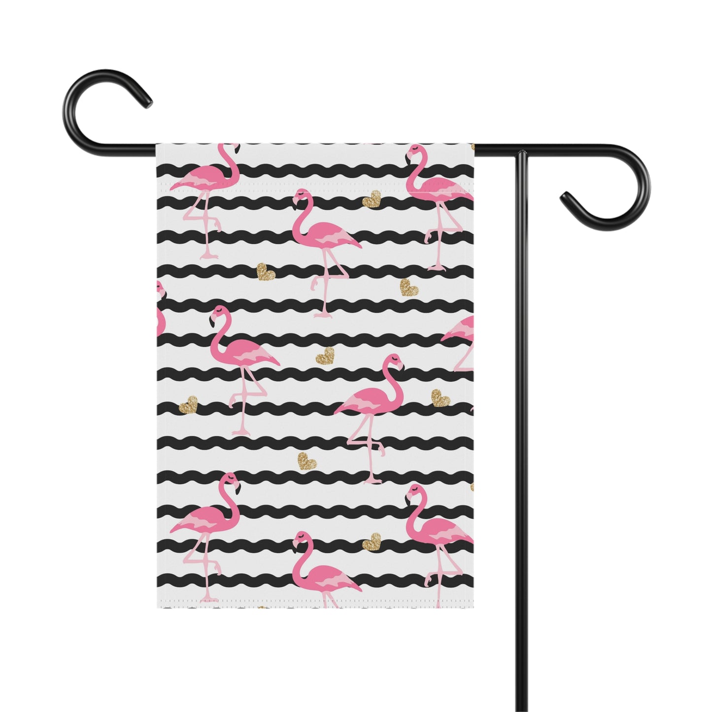 Flamingo Stripes Garden & House Banner