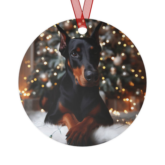 Doberman Metal Ornaments