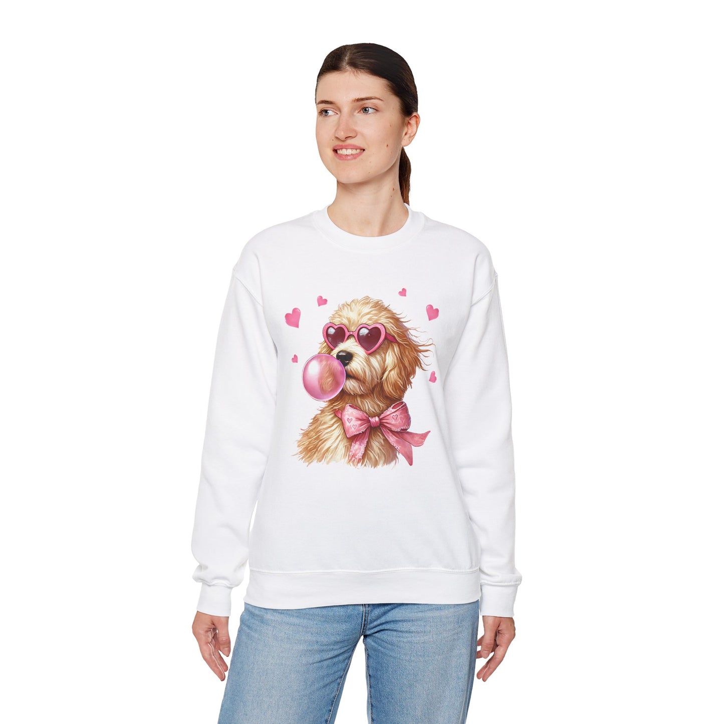 Golden Doodle Valentine's Day Unisex Heavy Blend™ Crewneck Sweatshirt