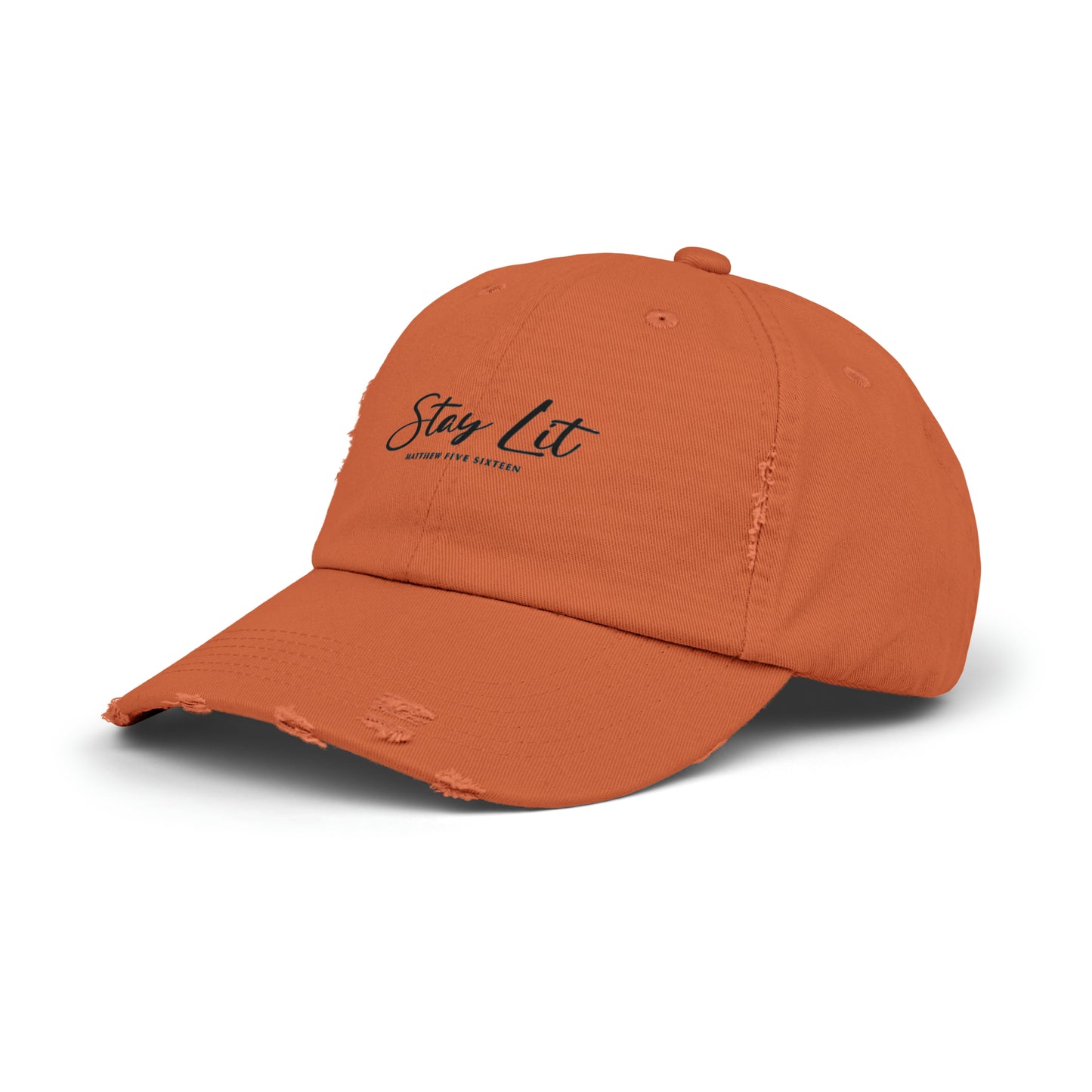 Stay Lit Unisex Distressed Cap