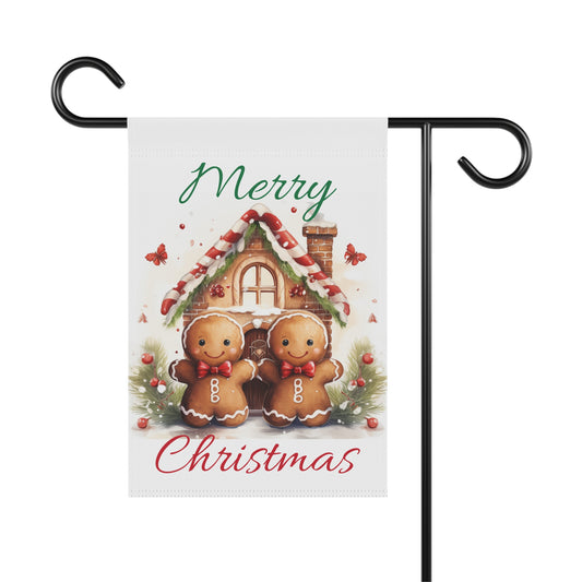 Merry Christmas Gingerbread People Garden & House Banner