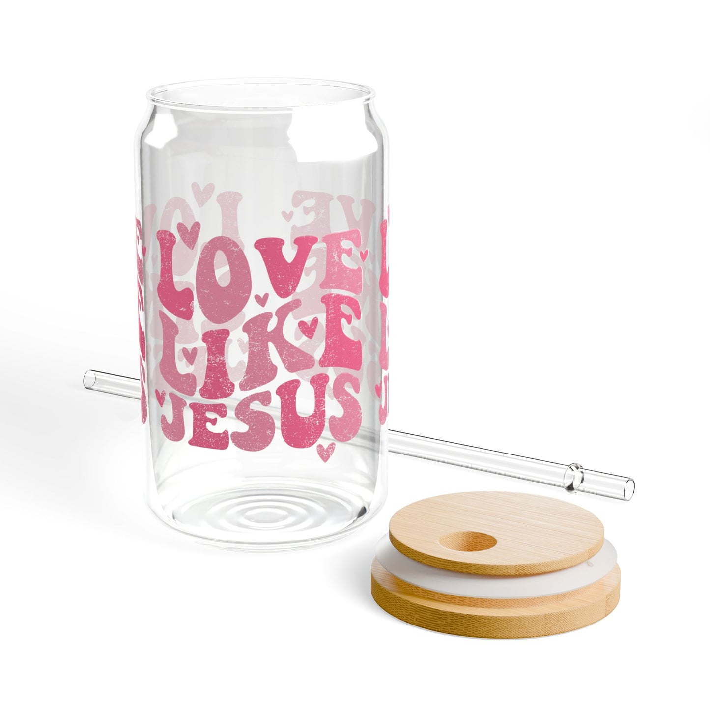 Love Like Jesus Sipper Glass, 16oz