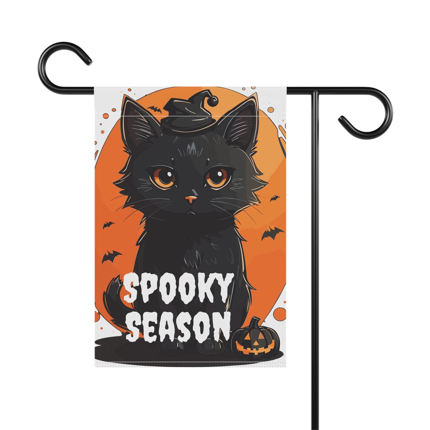 Spooky Season Black Cat Garden & House Banner