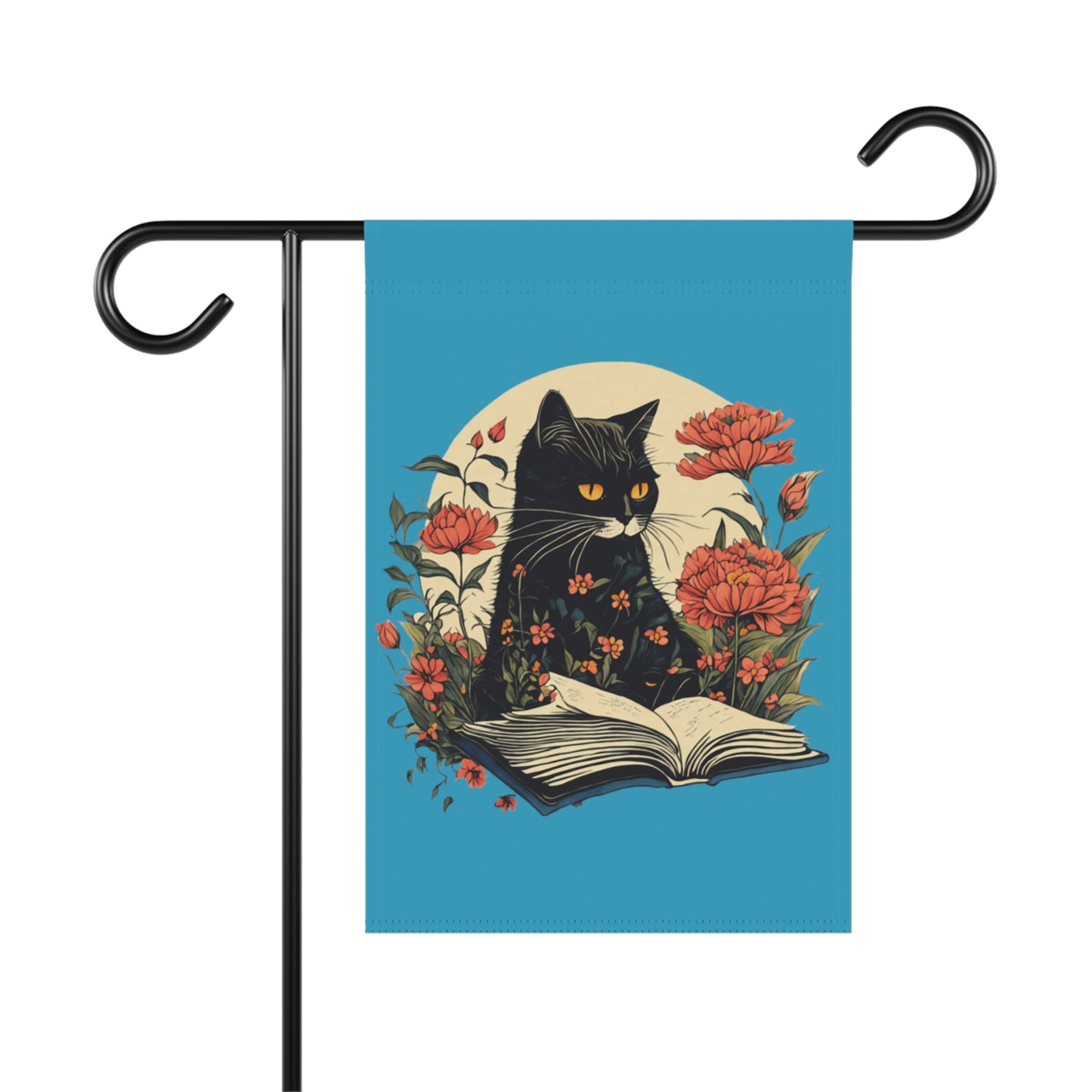 Cat With Book Garden & House Banner