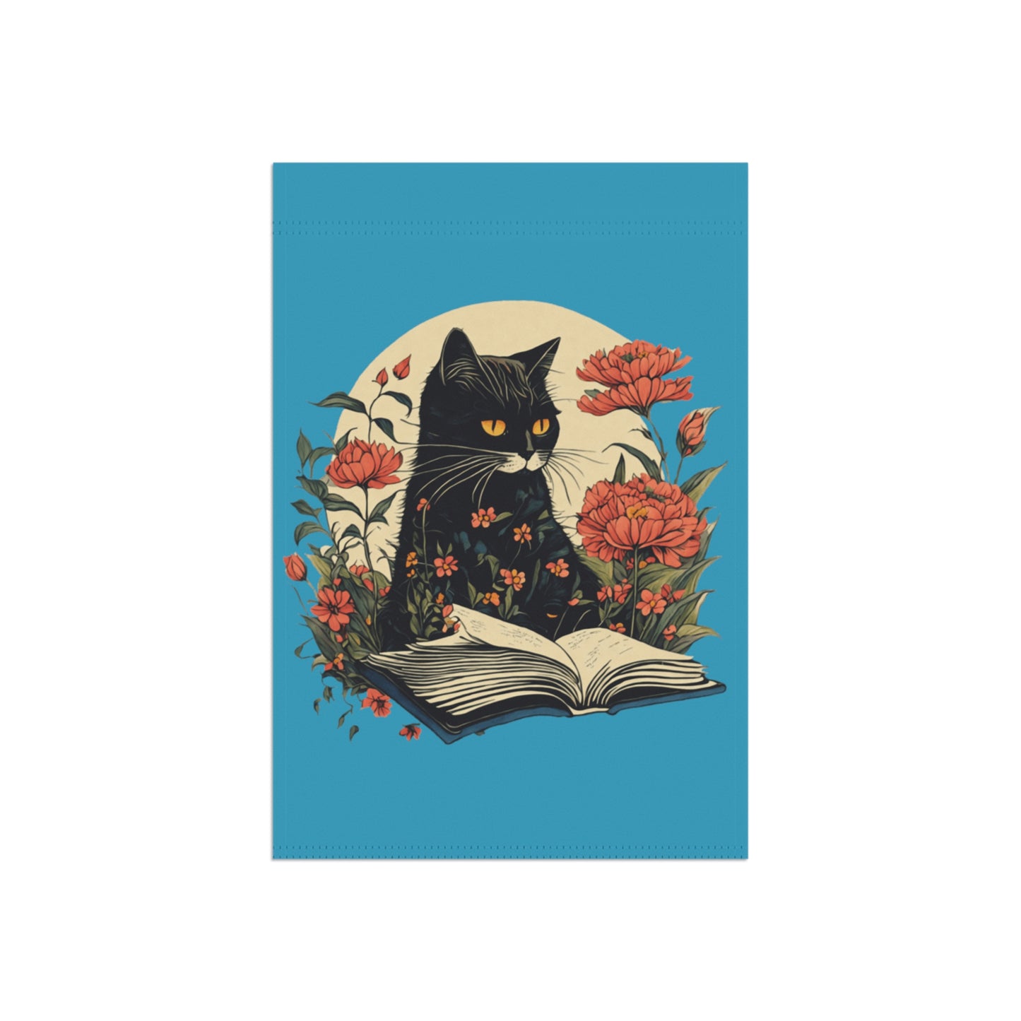 Cat With Book Garden & House Banner