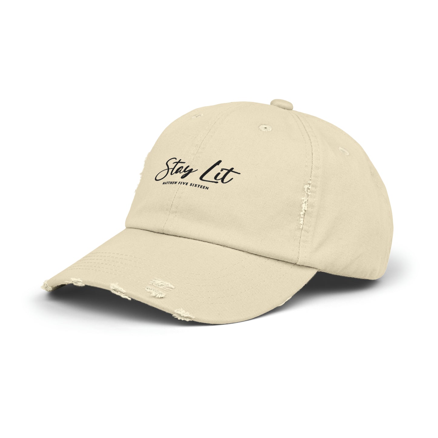 Stay Lit Unisex Distressed Cap