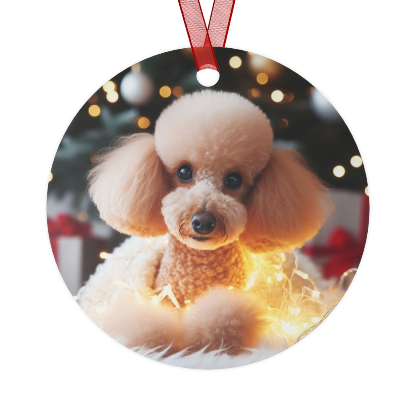Poodle #2 Metal Ornaments