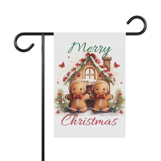 Merry Christmas Gingerbread People Garden & House Banner