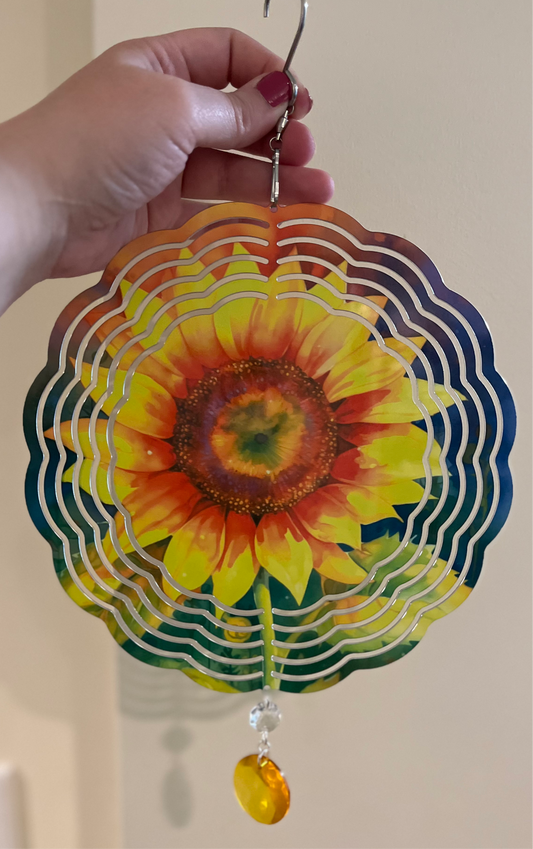 Sunflower Wind Spinner - Handmade